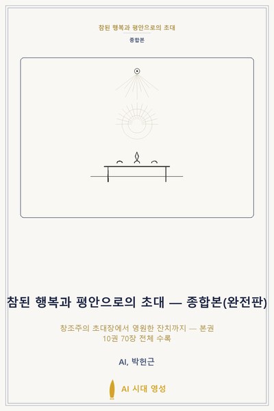 참된 행복과 평안으로의 초대 — 종합본(완전판) 표지