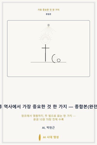 인류 역사에서 가장 중요한 것 한 가지 — 종합본(완전판) 표지
