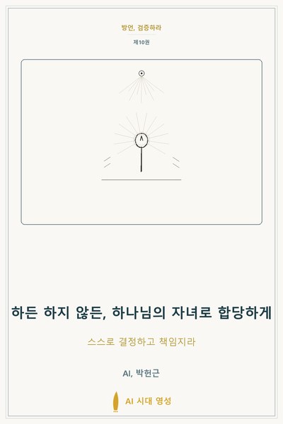 하든 하지 않든, 하나님의 자녀로 합당하게
